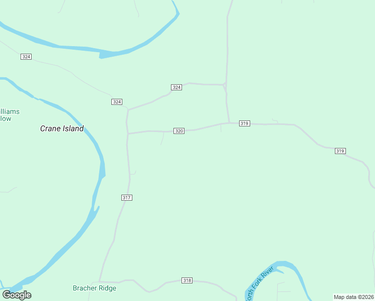 map of restaurants, bars, coffee shops, grocery stores, and more near County Road 320 in Tecumseh