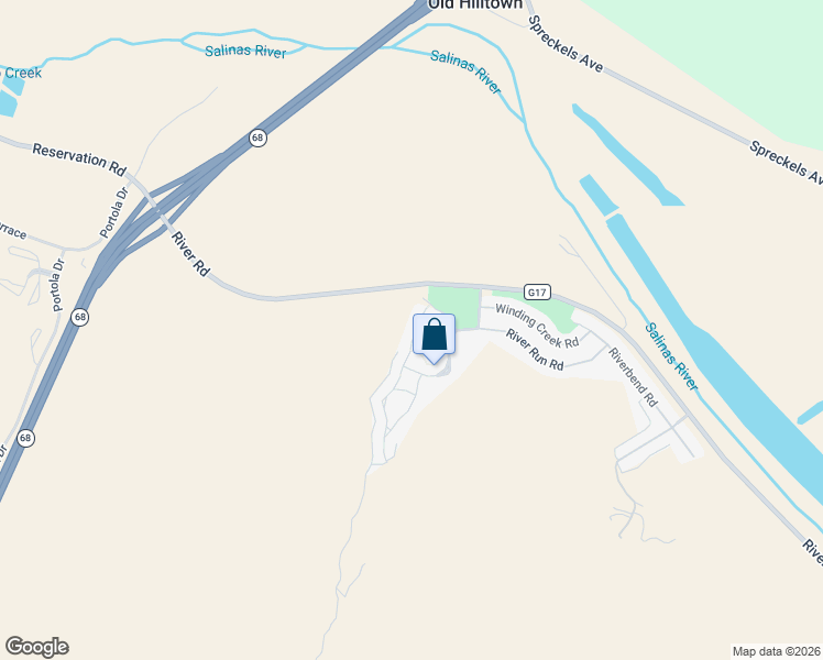 map of restaurants, bars, coffee shops, grocery stores, and more near 21028 Country Park Road in Salinas