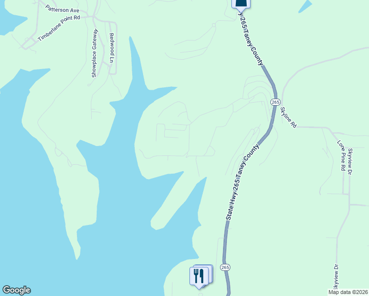 map of restaurants, bars, coffee shops, grocery stores, and more near 200 Majestic Circle in Branson