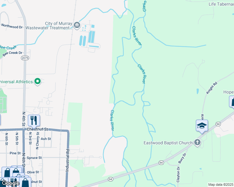 map of restaurants, bars, coffee shops, grocery stores, and more near 568 Industrial Road in Murray