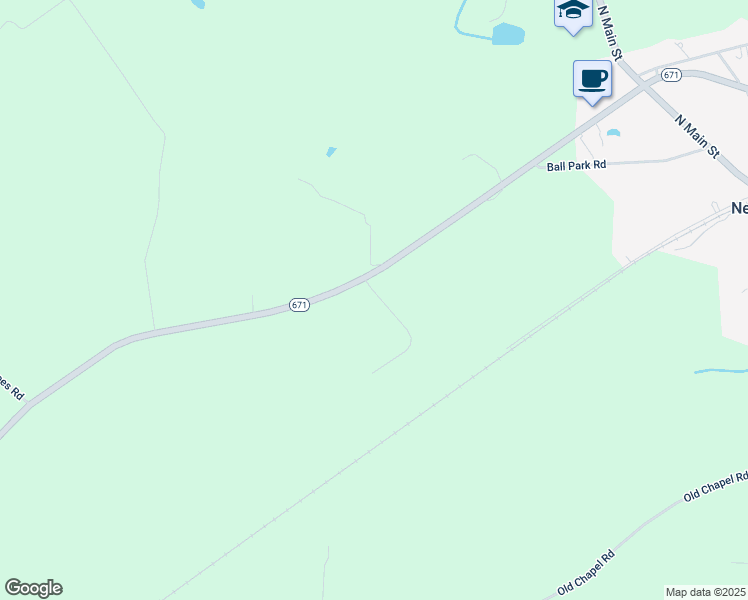 map of restaurants, bars, coffee shops, grocery stores, and more near 21366 General Thomas Highway in Newsoms