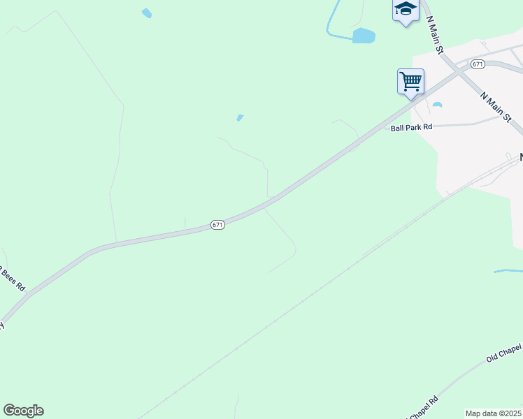 map of restaurants, bars, coffee shops, grocery stores, and more near 21366 General Thomas Highway in Newsoms