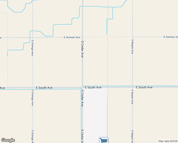 map of restaurants, bars, coffee shops, grocery stores, and more near 7802 South Cedar Avenue in Fresno