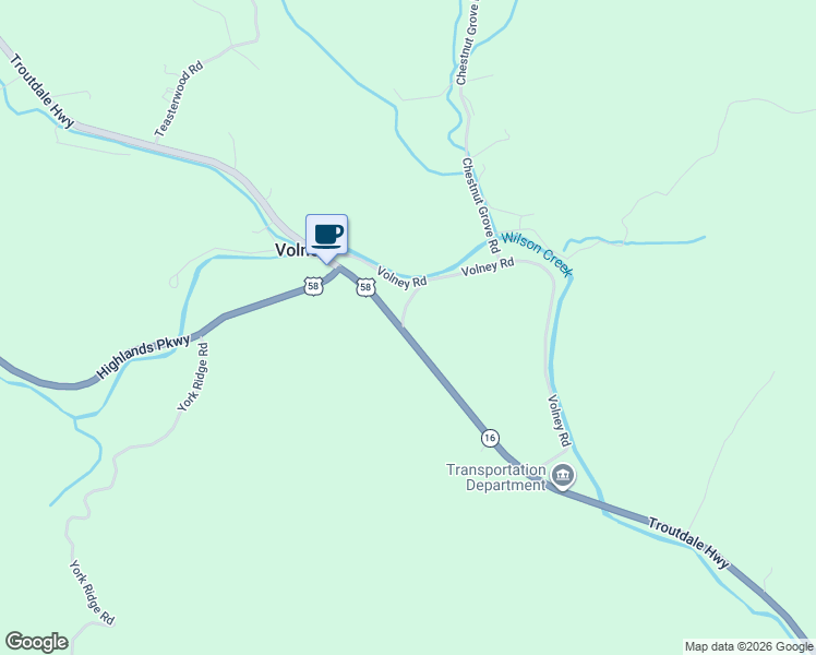 map of restaurants, bars, coffee shops, grocery stores, and more near 3784 Troutdale Highway in Mouth of Wilson