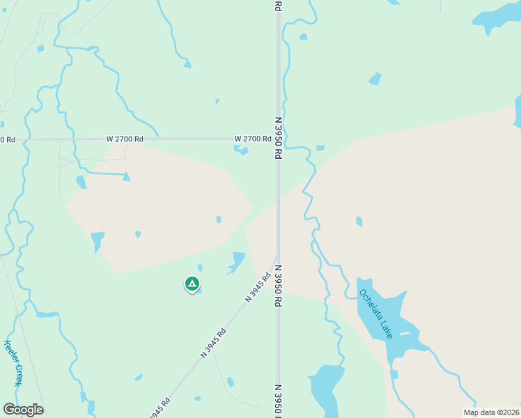 map of restaurants, bars, coffee shops, grocery stores, and more near 27301 North 3950 Road in Ochelata
