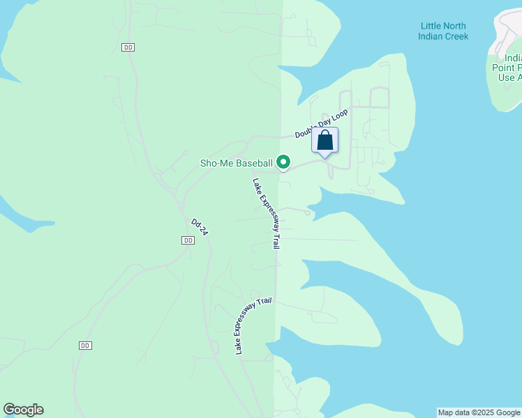 map of restaurants, bars, coffee shops, grocery stores, and more near 27 Lake Expressway Trail in Branson West