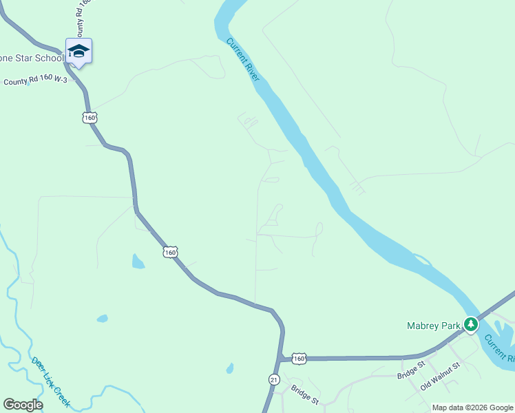 map of restaurants, bars, coffee shops, grocery stores, and more near 391 Ripley 160 West in Doniphan