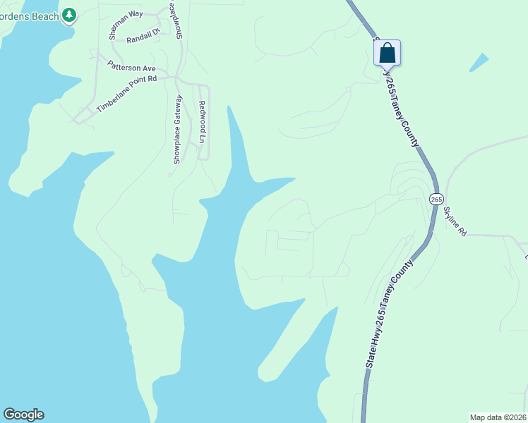 map of restaurants, bars, coffee shops, grocery stores, and more near 332 Majestic Circle in Branson