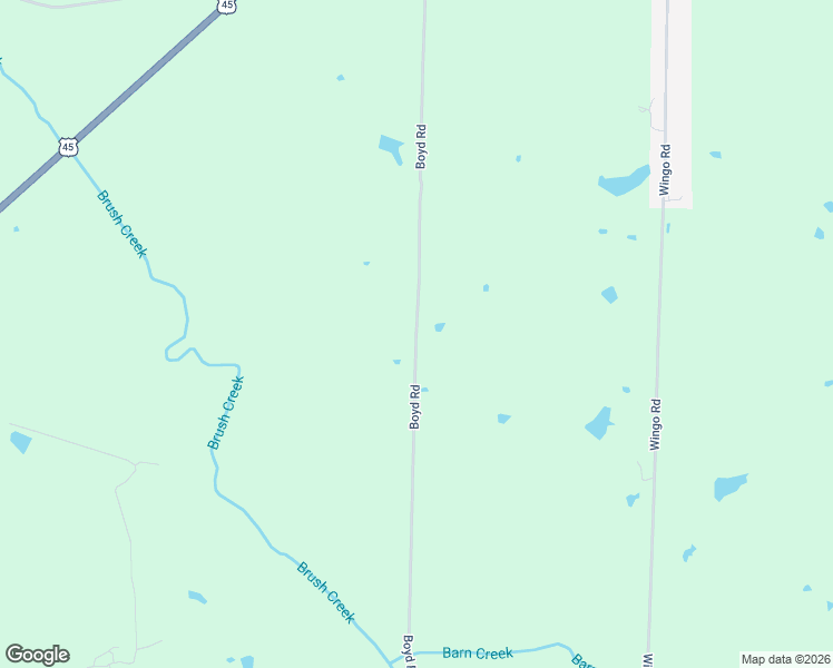 map of restaurants, bars, coffee shops, grocery stores, and more near 1430 Boyd Road in Wingo