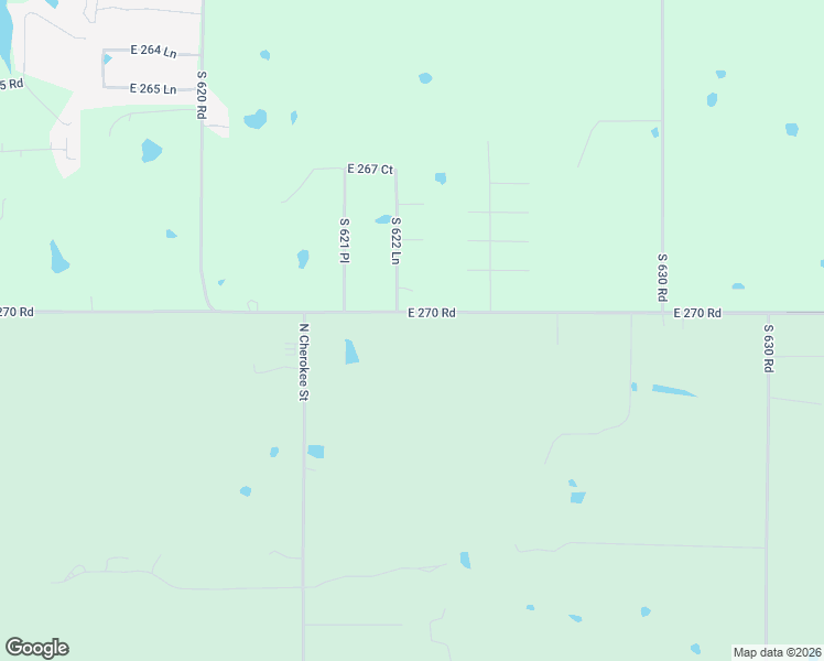 map of restaurants, bars, coffee shops, grocery stores, and more near 62601 East 270 Road in Grove