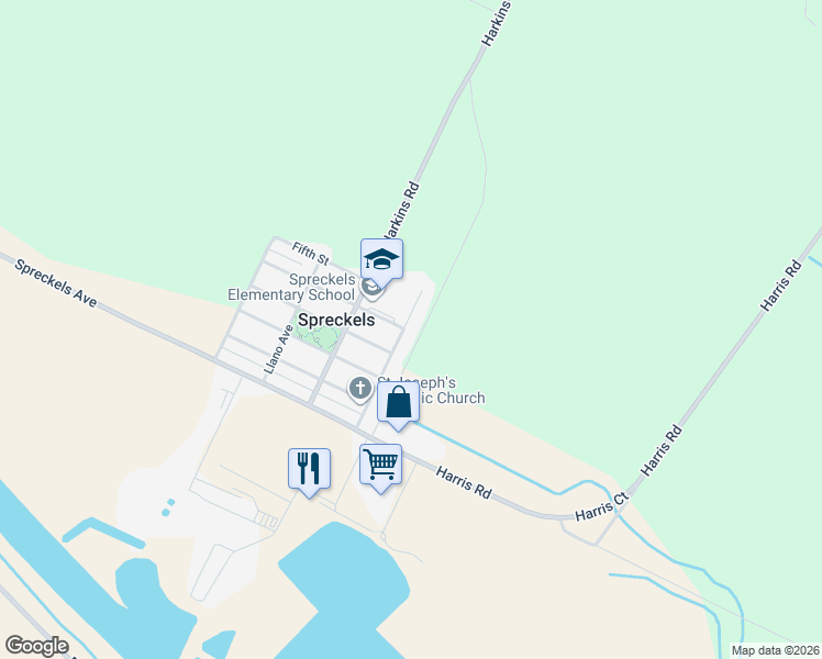 map of restaurants, bars, coffee shops, grocery stores, and more near 120 Railroad Avenue in Salinas