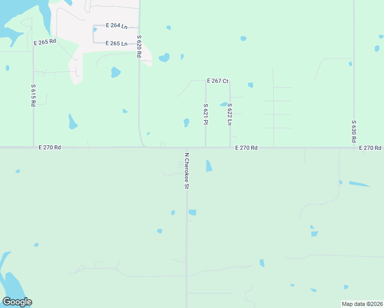 map of restaurants, bars, coffee shops, grocery stores, and more near 62601 East 270 Road in Grove