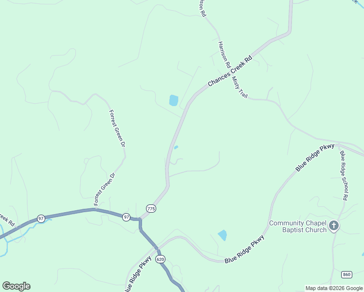 map of restaurants, bars, coffee shops, grocery stores, and more near Chances Creek Road in Fancy Gap