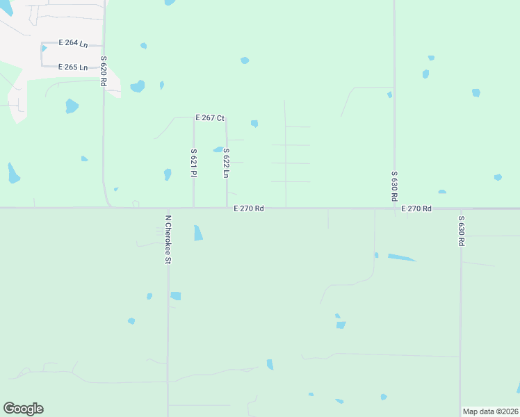 map of restaurants, bars, coffee shops, grocery stores, and more near 63600 East 270 Road in Grove
