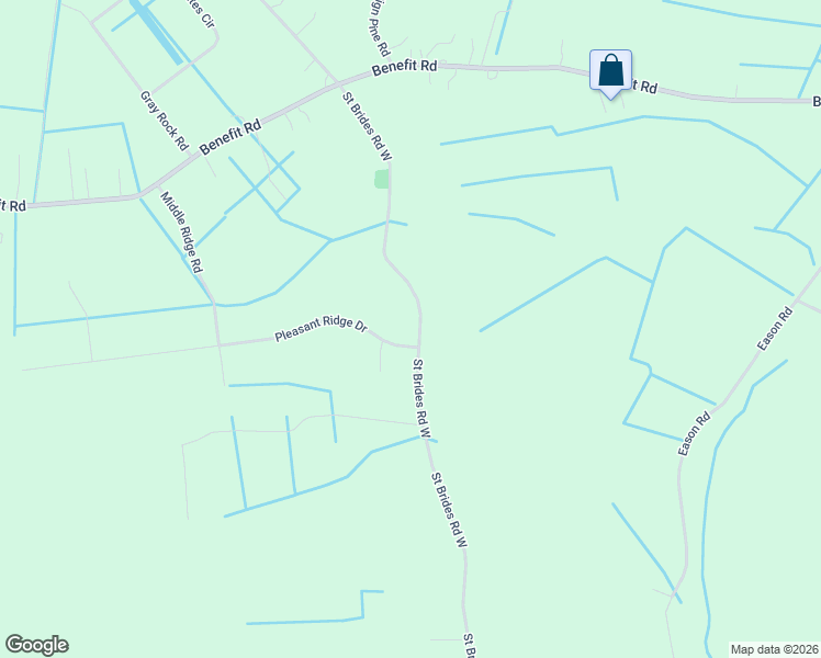 map of restaurants, bars, coffee shops, grocery stores, and more near 1304 Saint Brides Road West in Chesapeake
