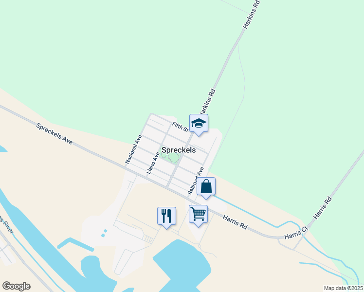 map of restaurants, bars, coffee shops, grocery stores, and more near 89 Hatton Avenue in Spreckels