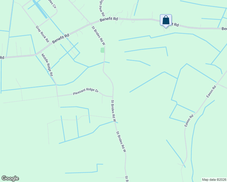 map of restaurants, bars, coffee shops, grocery stores, and more near 1304 Saint Brides Road West in Chesapeake