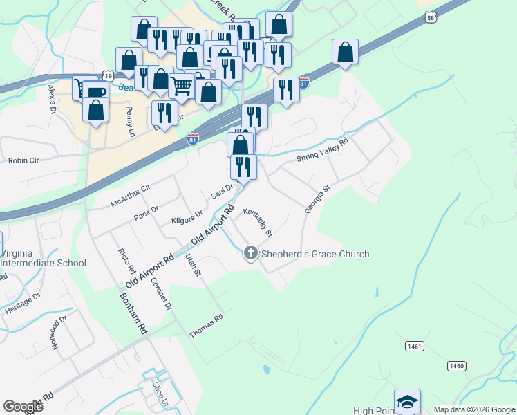 map of restaurants, bars, coffee shops, grocery stores, and more near in Bristol