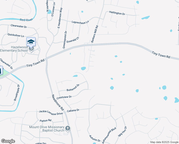 map of restaurants, bars, coffee shops, grocery stores, and more near 3239 Tower Drive in Clarksville