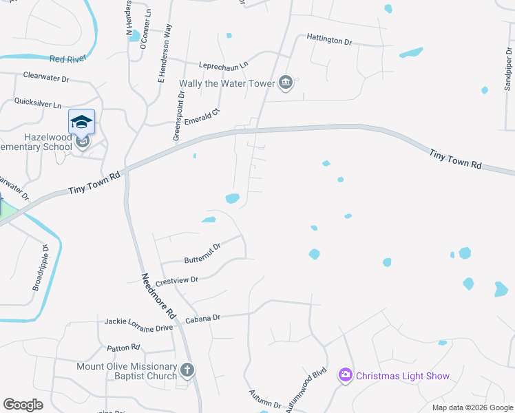 map of restaurants, bars, coffee shops, grocery stores, and more near 3239 Tower Drive in Clarksville