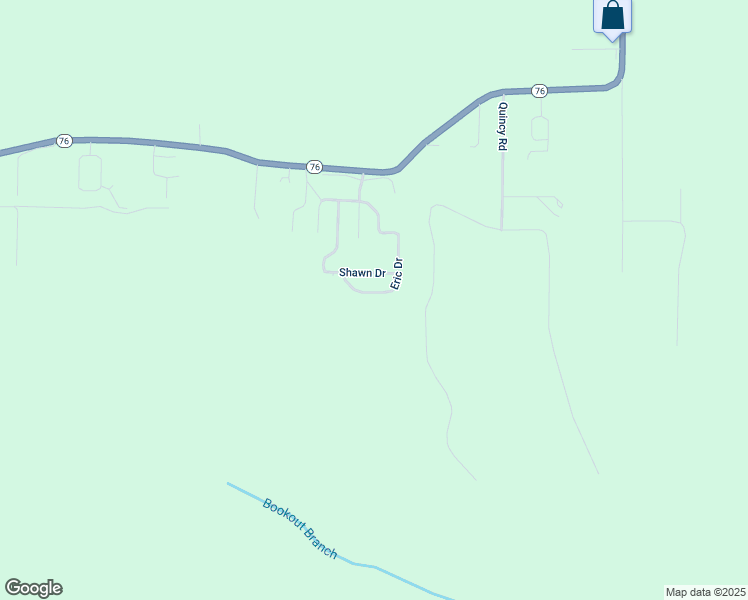 map of restaurants, bars, coffee shops, grocery stores, and more near 203 Eric Drive in Kirbyville