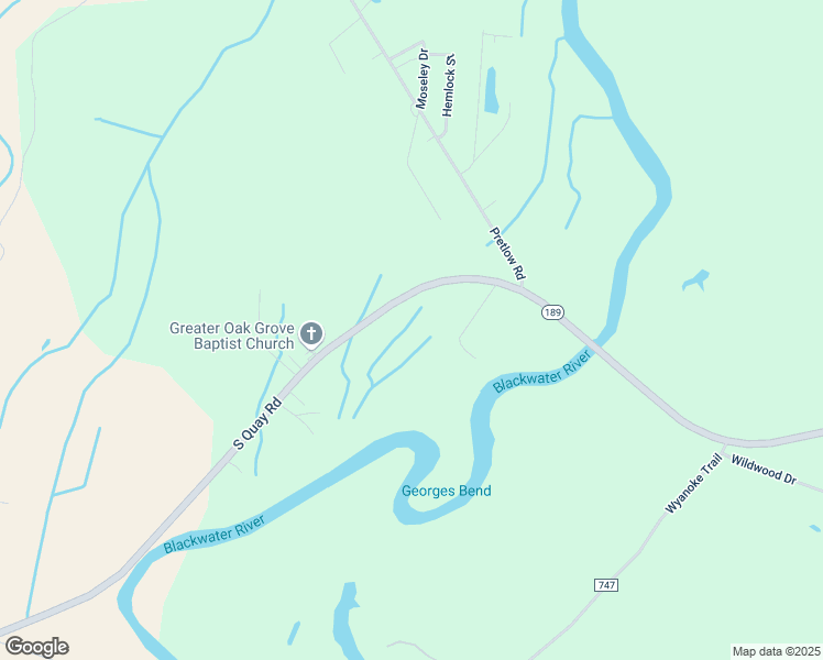 map of restaurants, bars, coffee shops, grocery stores, and more near 35544 South Quay Road in Franklin