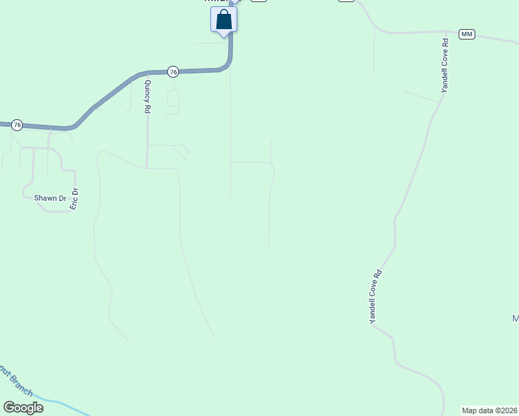 map of restaurants, bars, coffee shops, grocery stores, and more near 266 Chadwick Road in Kirbyville
