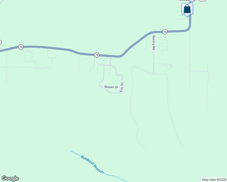 map of restaurants, bars, coffee shops, grocery stores, and more near 121 Shawn Drive in Kirbyville