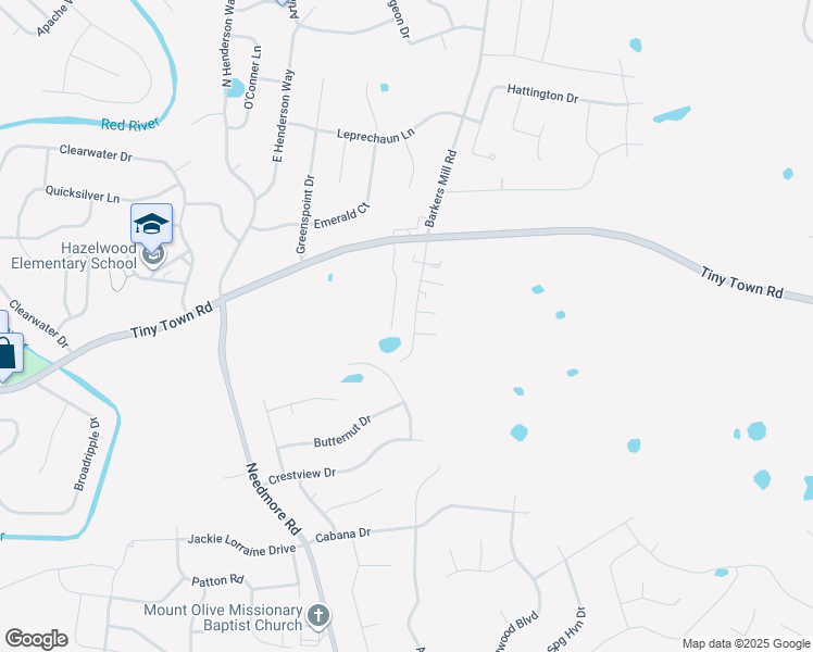 map of restaurants, bars, coffee shops, grocery stores, and more near 2450 Caroline Drive in Clarksville