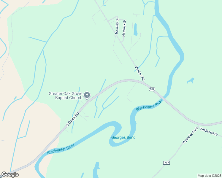 map of restaurants, bars, coffee shops, grocery stores, and more near 35544 South Quay Road in Franklin