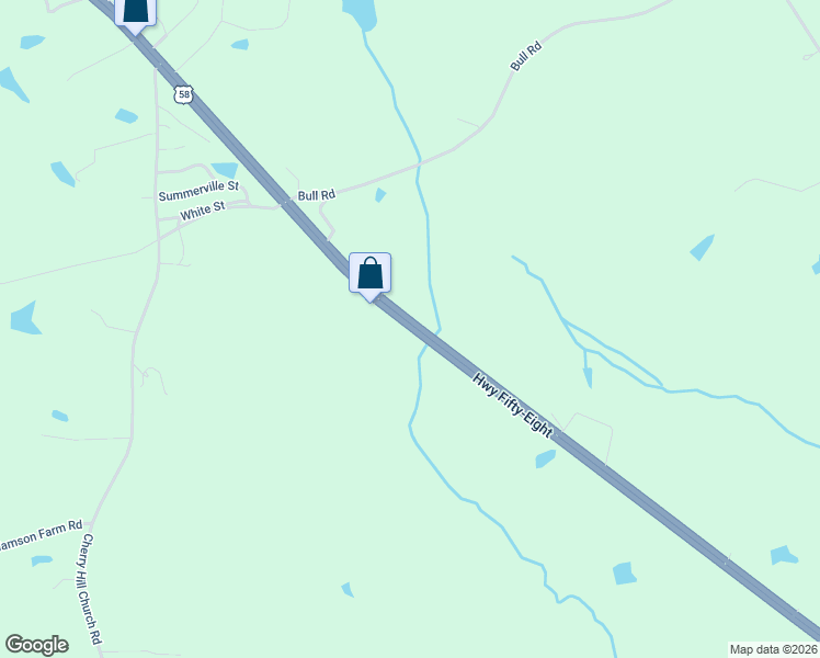 map of restaurants, bars, coffee shops, grocery stores, and more near 4556 U.S. 58 in Buffalo Junction