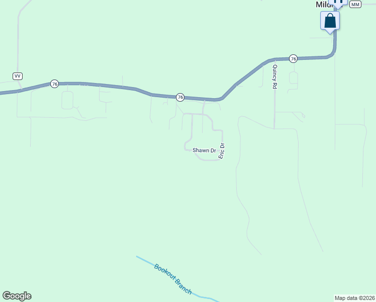 map of restaurants, bars, coffee shops, grocery stores, and more near 173 Shawn Drive in Kirbyville