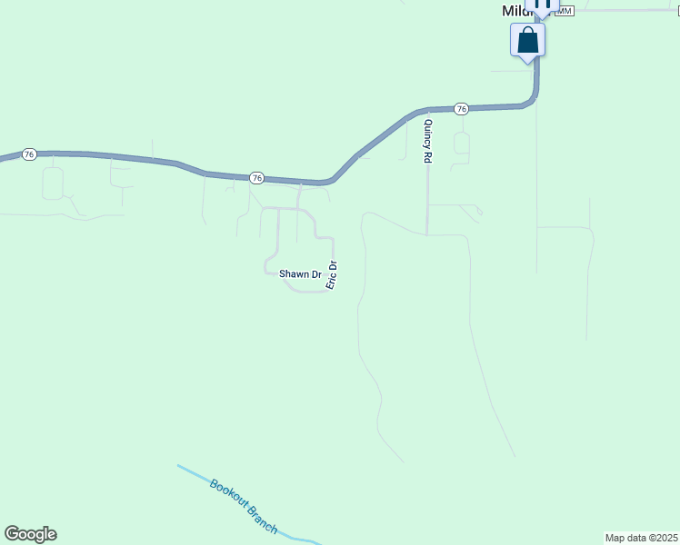 map of restaurants, bars, coffee shops, grocery stores, and more near 143 Eric Drive in Kirbyville