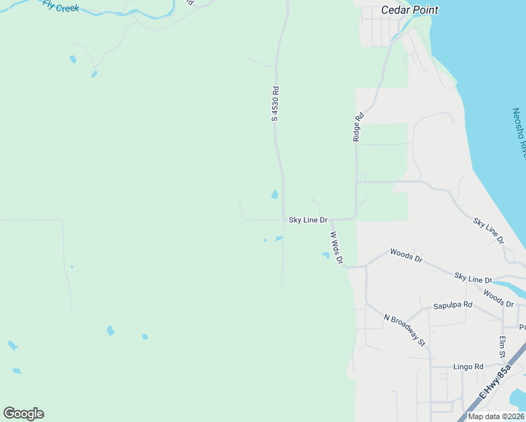 map of restaurants, bars, coffee shops, grocery stores, and more near 452858 East 270 Road in Bernice