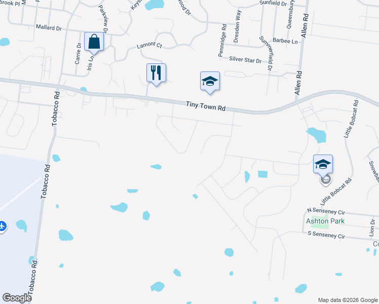 map of restaurants, bars, coffee shops, grocery stores, and more near 745 Princeton Circle in Clarksville