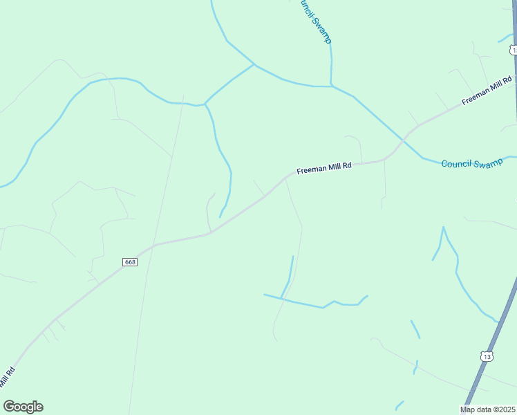 map of restaurants, bars, coffee shops, grocery stores, and more near 441 Freeman Mill Road in Suffolk