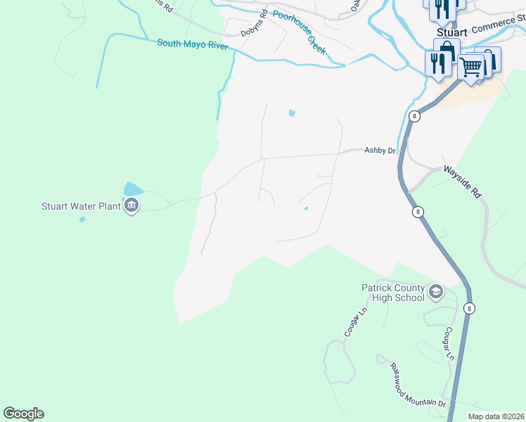 map of restaurants, bars, coffee shops, grocery stores, and more near 109 Carters View Court in Stuart