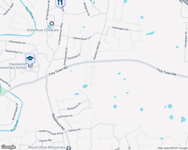 map of restaurants, bars, coffee shops, grocery stores, and more near 3280 Tower Drive in Clarksville