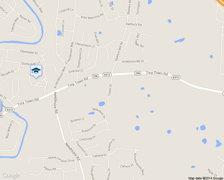 map of restaurants, bars, coffee shops, grocery stores, and more near 3280 Tower Drive in Clarksville