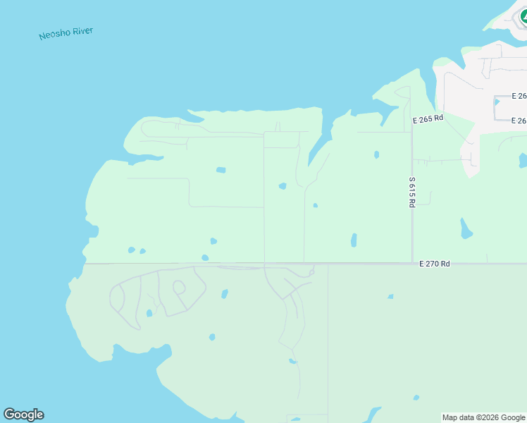map of restaurants, bars, coffee shops, grocery stores, and more near 26611 South 610 Road in Grove