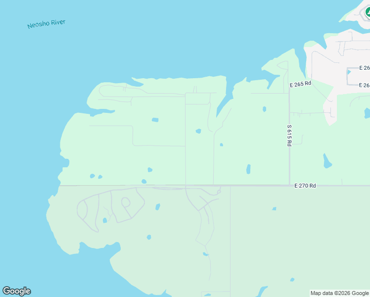 map of restaurants, bars, coffee shops, grocery stores, and more near 26611 South 610 Road in Grove