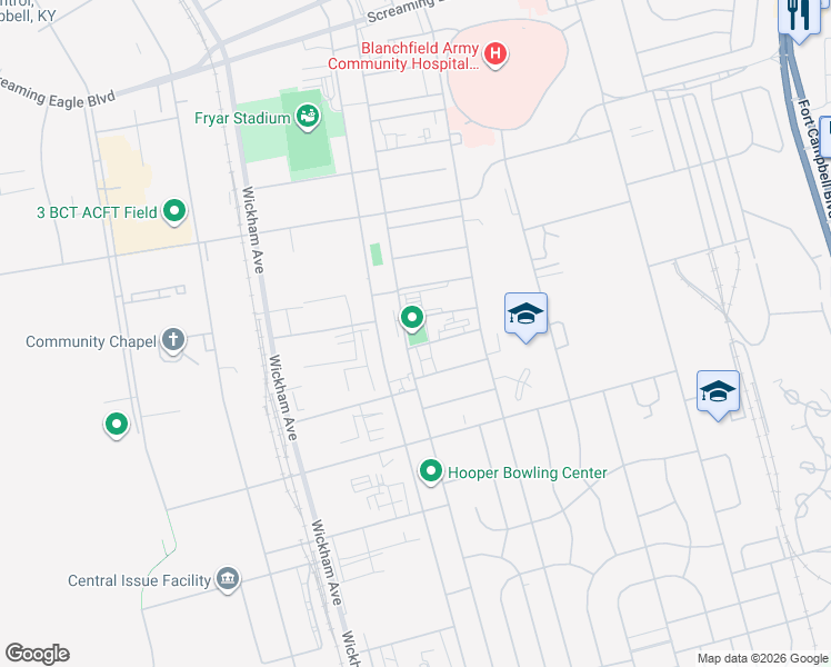 map of restaurants, bars, coffee shops, grocery stores, and more near 14th Street in Clarksville