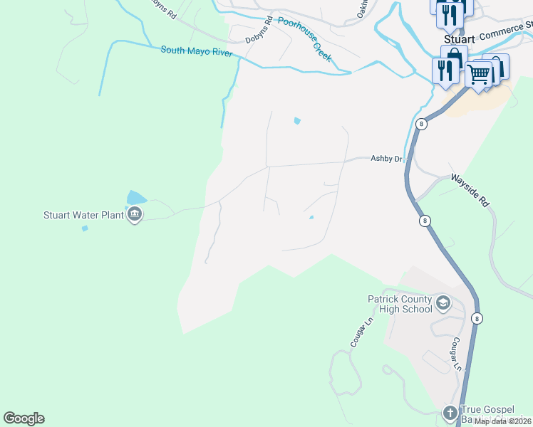 map of restaurants, bars, coffee shops, grocery stores, and more near 107 Carters View Court in Stuart
