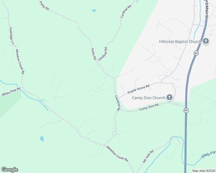 map of restaurants, bars, coffee shops, grocery stores, and more near 54 Singletree Lane in Galax