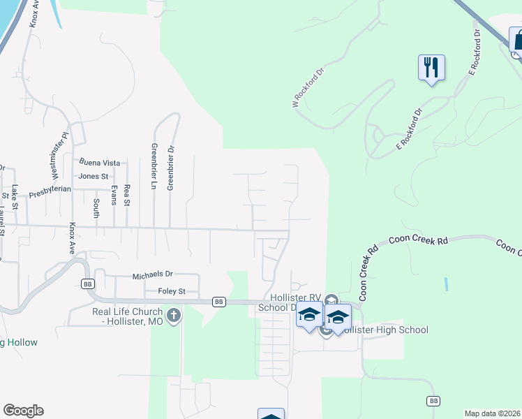 map of restaurants, bars, coffee shops, grocery stores, and more near 131 Hemlock Court in Hollister
