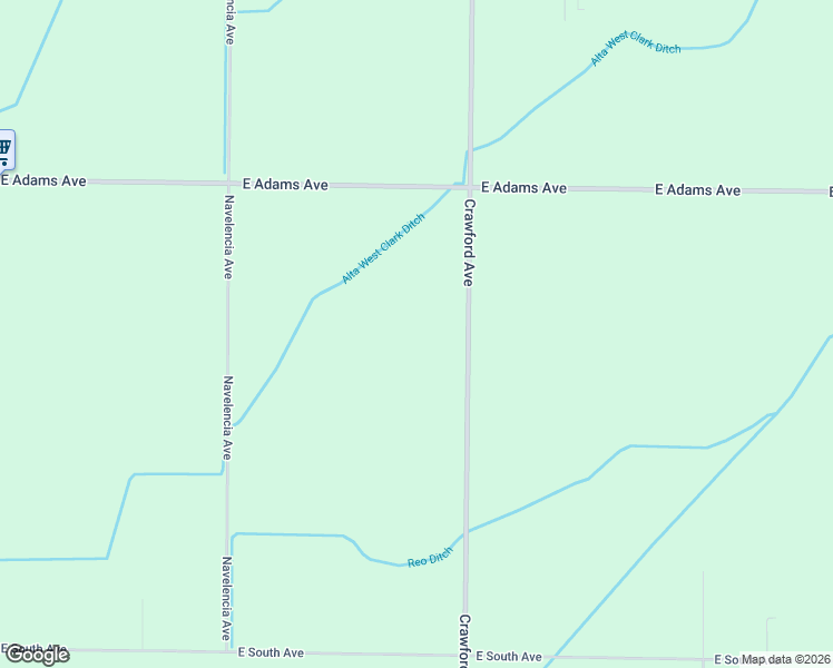 map of restaurants, bars, coffee shops, grocery stores, and more near 7245 Crawford Avenue in Reedley