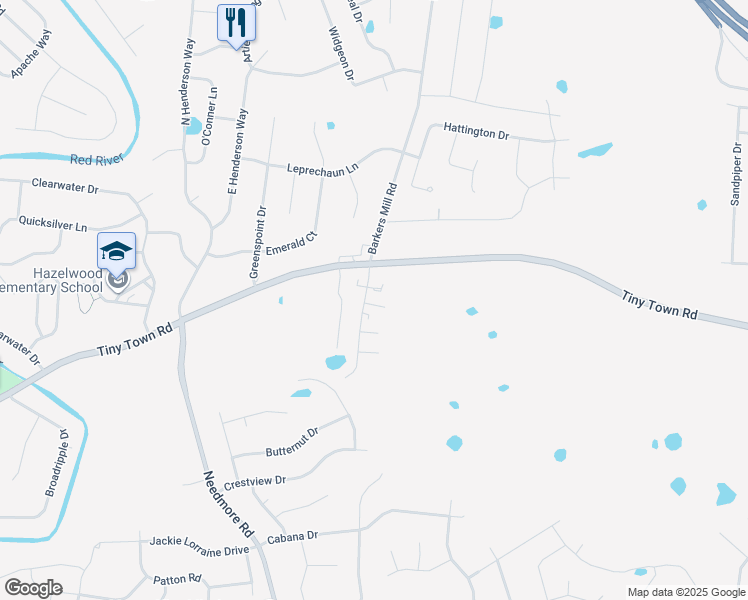map of restaurants, bars, coffee shops, grocery stores, and more near 3280 Tower Drive in Clarksville