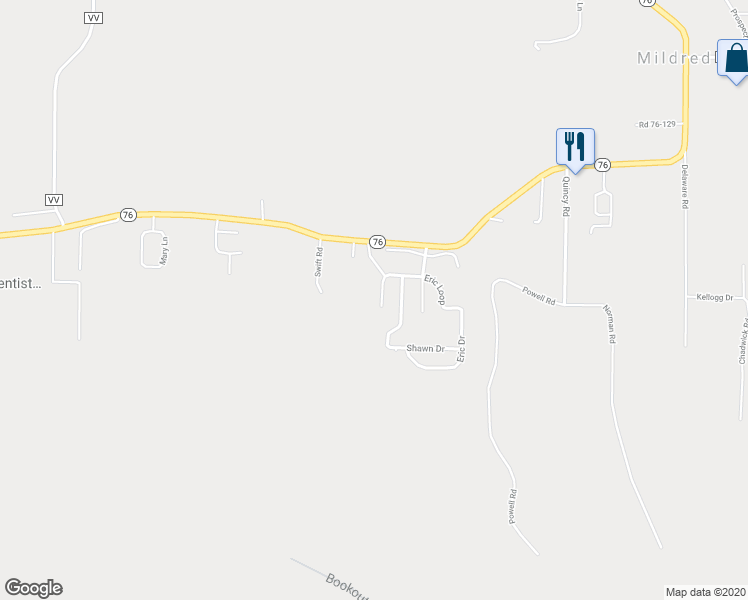 map of restaurants, bars, coffee shops, grocery stores, and more near 208 Pickett Ridge Court in Kirbyville