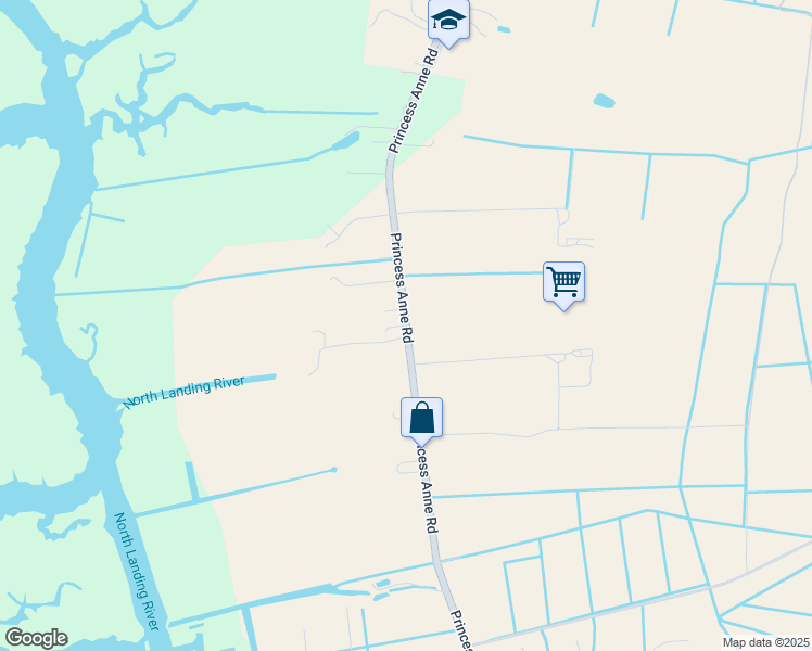 map of restaurants, bars, coffee shops, grocery stores, and more near 810 Princess Anne Road in Virginia Beach