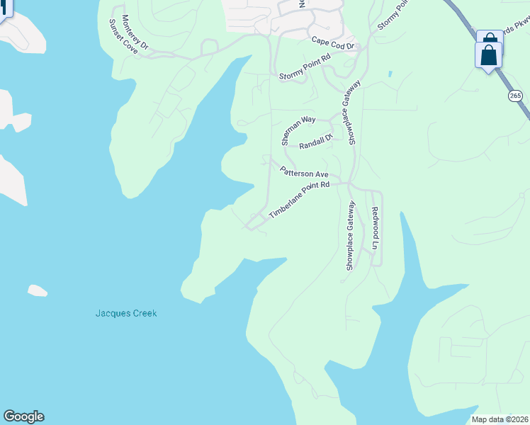map of restaurants, bars, coffee shops, grocery stores, and more near 500 Timberlane Point Road in Branson